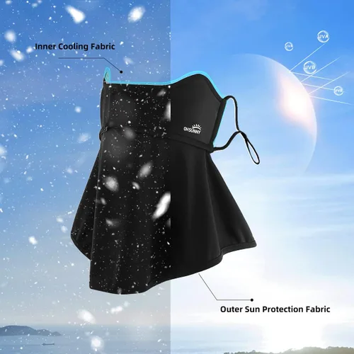 Vista 4 de Sun UV Face Mask UPF50+ Neck Gaiter Scarf Breathable Cooling Face Cover for Outdoor Activities