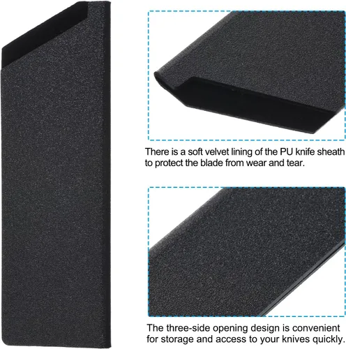 Vista 4 de PATIKIL Fundas de plástico ABS para cuchillo de cocina de 6 pulgadas, paquete de 2 cuchillos, protector de filos, protector de cuchillas, funda