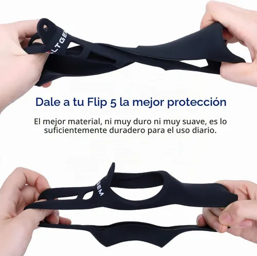 Vista 5 de LTGEM - Funda para altavoz Bluetooth portátil impermeable JBL FLIP 5 Estuche Flip 5 Negro