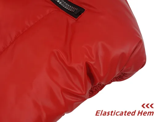 Vista 5 de Happy Cherry Chaleco acolchado, ligero, resistente al agua, para invierno, cálido, con capucha, sin mangas, para niños