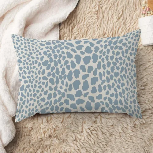 Vista 32 de ArogGeld Funda de almohada de lino azul con estampado de leopardo, diseño de vaca, diseño de animales de granja, color azul marino, guepardo