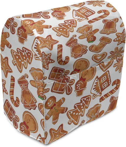 Vista 56 de Ambesonne Funda moderna para batidora, patrón de estrellas pequeñas como diamantes para la oficina en casa, arte contemporáneo, organizador