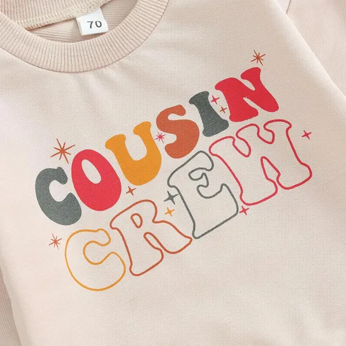 Vista 3 de Ayalinggo Conjunto de sudadera con cuello redondo para bebé y niña, ropa para recién nacido, para otoño e invierno