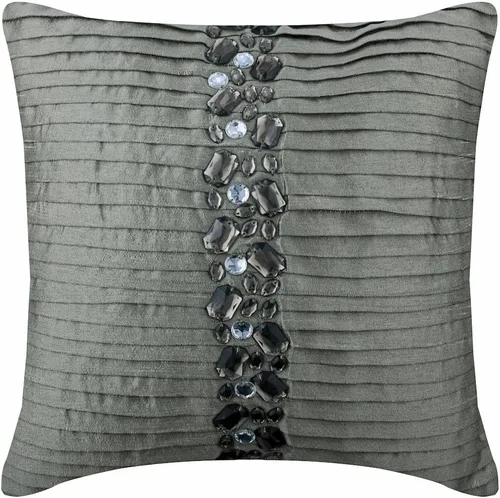 Vista 17 de Diseñador champaña café almohadas Tapa, cristales pinktucks almohadas Tapa, cuadrado fundas para cojín cuadrado, seda fundas de almohada decorativas