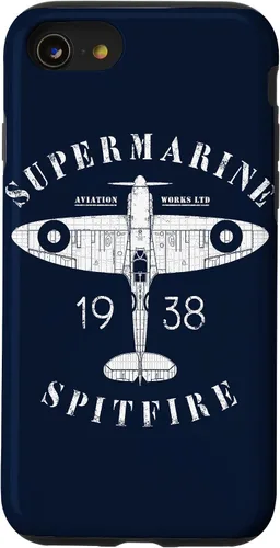 Vista 23 de iPhone 12 Pro Max Spitfire RAF Británico WW2 Fighter Aviation Case Supermarine Aviation
