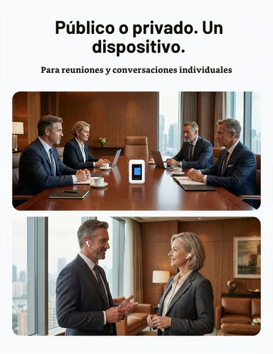 Vista 5 de ANFIER Auriculares de traducción A8 con ChatGPT integrado, no necesita Blanco