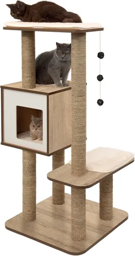 Vista 5 de Árbol para gatos Vesper, base alta, negro, 52046