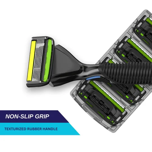 Vista 2 de SWIPE Recambios de maquinilla de afeitar prémium de 6 cuchillas para hombre (24) (sin recortadora)