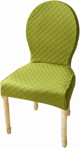 Vista 14 de Juego de 4/2 fundas para sillas de comedor con respaldo redondo, fundas para sillas de comedor sin brazos, patas de madera maciza, modernas sillas