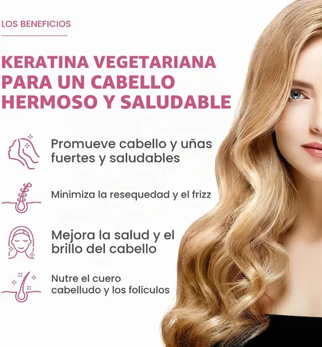 Vista 3 de Tratamiento de queratina de Reserveage Nutrition con biotina y resveratrol para cabello, AA1140, 1, 1