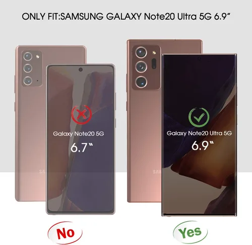 Vista 2 de BENTOBEN Funda para Note 20 Ultra, transparente con purpurina brillante, delgada, suave, TPU resistente, a prueba de golpes, funda protectora