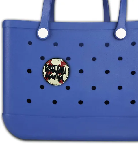 Vista 6 de Dijes para bolsa de Bogg, accesorios decorativos para bolsa de Bogg, dijes de béisbol para bolsa de playa, accesorios de goma para bolsa de playa