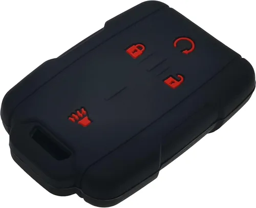 Vista 4 de 2 piezas fundas de silicona para control remoto de 4 botones, estuche protector sin llave compatible con Chevrolet Chevy Colorado Silverado Suburban