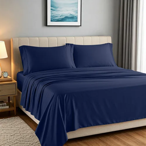 Vista 16 de Carressa Linen Juego de 2 fundas de almohada 100% de algodón egipcio de la serie 1500 de lujo tamaño estándar/Queen (beige), suaves como la seda