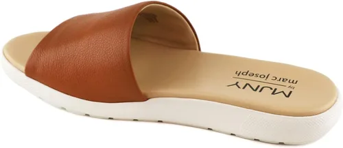 Vista 23 de Marc Joseph New York Sandalias planas de cuero genuino para mujer, puntera abierta, sin espalda, cómodas, ligeras, suela de EVA, a la moda, sin