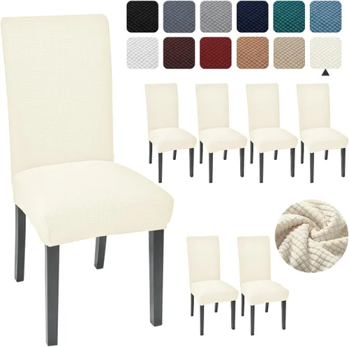 Vista 34 de Juego de 4 fundas para sillas de comedor y cocina, fundas para sillas de comedor, color negro