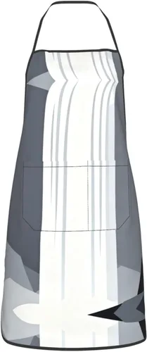 Vista 20 de Delantal azul y rosa con bolsillos, delantales resistentes a las gotas de agua para mujeres y hombres, delantal ideal para uso doméstico