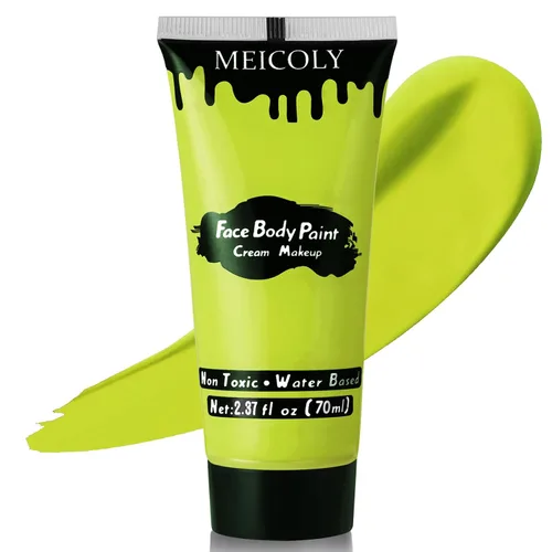 Vista 17 de MEICOLY Pintura facial y corporal en crema azul real, tubo grande de 2.37 oz a base de agua, pintura corporal completa para adultos y niños, tubo