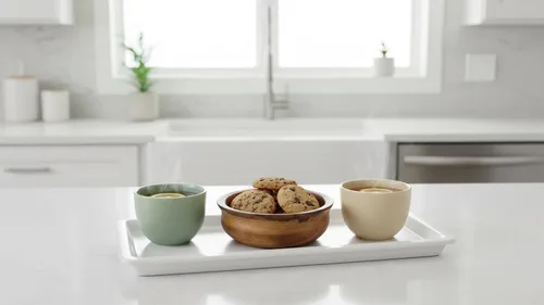 Vista 4 de Tazón decorativo hecho a mano de madera de mango de 6 x 2 pulgadas para servir aperitivos para frutas secas, papas fritas, mesa de café, mostrador
