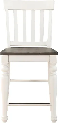 Vista 7 de Steve Silver Furniture Joanna - Juego de comedor redondo de 9 piezas, diseño de casa de campo, mesa redonda de 42 pulgadas con 8 sillas de encimera