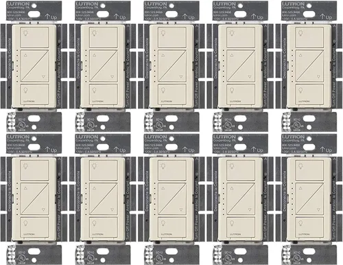 Vista 33 de Lutron Caseta - Interruptor de atenuación inteligente original (requiere Lutron Smart Hub), para luces LED, 150 vatios, un solo polo/3 vías, no Negro