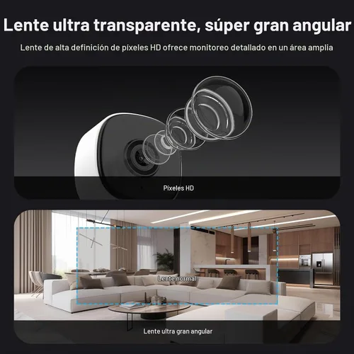 Vista 5 de EVERSECU Cámara de seguridad magnética 2K para el hogar, visión nocturna, cámara compacta para mascotas con aplicación de teléfono, detección