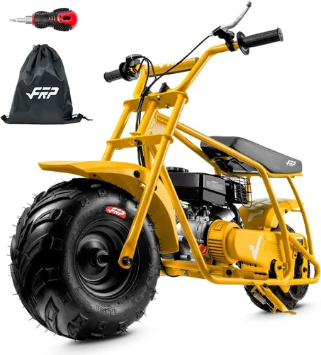 Vista 17 de FRP GMB100 Plus Gas Mini Bike 99cc 4 tiempos todoterreno Faro y polaina Negro