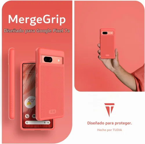 Vista 7 de TUDIA MergeGrip [Doble Capa] - Funda para Google Pixel 7a (2023), [Probada en Caídas de Grado Militar] Borde Elevado para Protección de Pantalla
