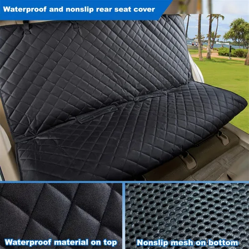 Vista 5 de Viewpets- Protector de asiento de auto. Funda de asiento de auto para mascotas, impermeable, resistente y antideslizante, para perros