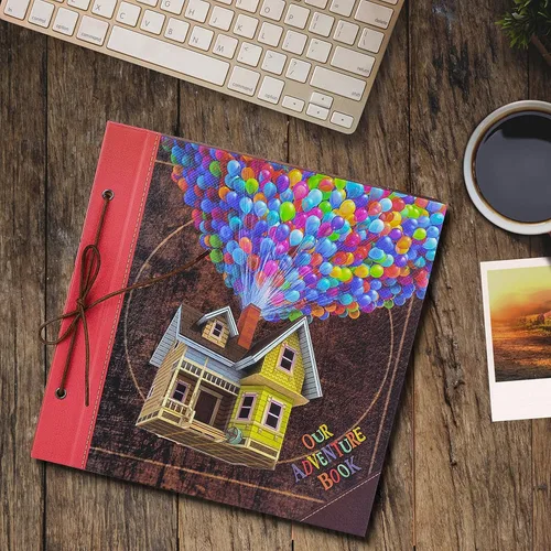 Vista 5 de Nuestro Libro de Aventuras 30x30 cm, Álbum de Recortes Grande Hecho a Mano, Álbum de Viaje de 60 Páginas DIY para Aniversario, Boda, Viajes