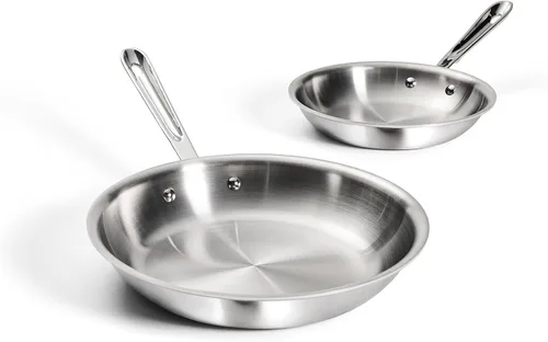 Vista 11 de All-Clad D3® Sartén de acero inoxidable de 10 pulgadas, fabricada en los Estados Unidos