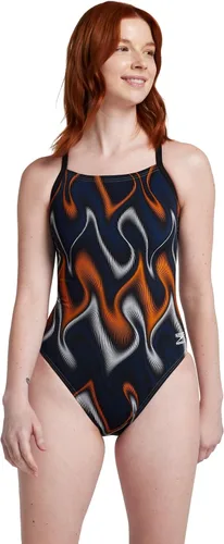 Vista 25 de Speedo Traje de baño de una pieza para niñas Endurance+ Flyback - colores de equipo sólidos para jóvenes Negro/Negro