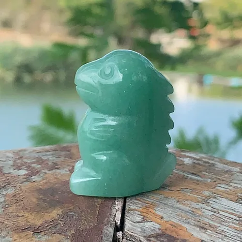 Vista 3 de YGLINE Figuras de dinosaurio para bebé, piedras de cristal, piedras preciosas talladas a mano, estatua de cristal curativo, tallas de animales