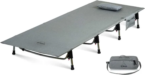 Vista 11 de iClimb Cuna plegable súper fácil de montar, ultraligera, compacta y resistente, con bolsa de transporte para adultos, camping, mochileros