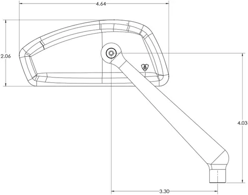 Vista 2 de Arlen Ness 510-004 Tearchop Espejos - Izquierdo - Negro