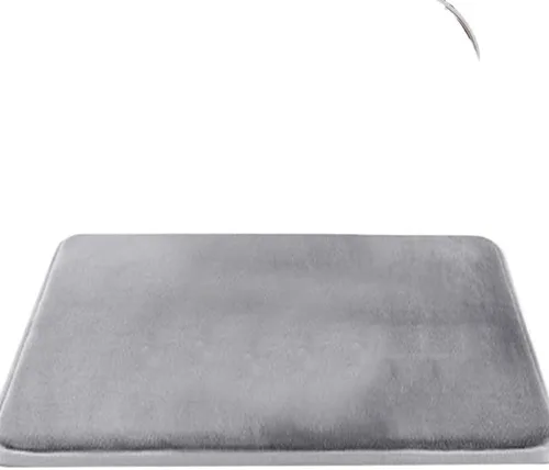 Vista 2 de Alfombra de Baño Super Absorbente, Felpudo De Espuma Viscoelástica, Antideslizante, Para Suelo Lateral De Bañera, Ducha, Inodoro Alfombra de baño