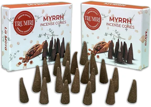 Vista 63 de TRUMIRI Incienso ámbar – Paquete de 20 conos (2 x 10) – Incienso de cono perfumado