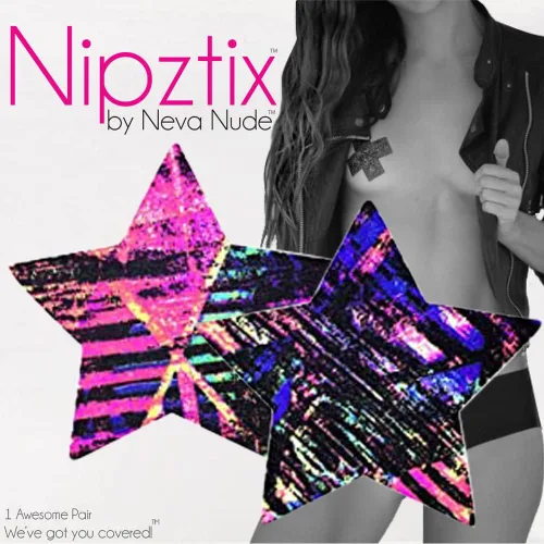 Vista 5 de Neva Nude Neon AF - Juego de cuchillos traviesos con tanga y pasteles Nipztix a juego (varios colores y tamaños)