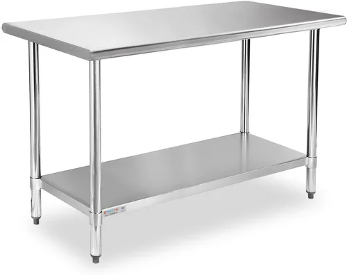 Vista 14 de STABLEINK Mesa de acero inoxidable con protector contra salpicaduras de 30 Con Backsplash