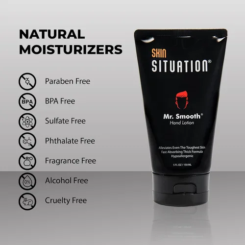 Vista 8 de Mr. Smooth - Loción de manos para hombres Crema curativa gruesa que repara manos ásperas y secas agrietadas y alivio de la piel. Hipoalergénico