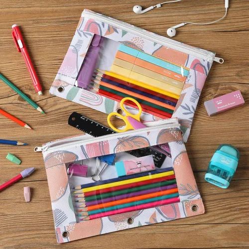 Vista 5 de Mr. Pen - Estuche para lápices de 2 piezas - Estuche con cremallera para lápices para carpeta de 3 anillas