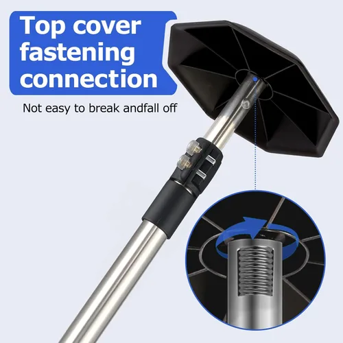 Vista 6 de Soporte para bolsa de viaje de golf, 33 a 60 pulgadas, varilla de soporte telescópica ajustable para aerolíneas rígidas, brazo rígido, protector