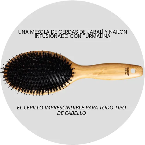 Vista 7 de Sam Villa Cepillo de pelo de cerdas de jabalí serie Signature para peinar el cabello