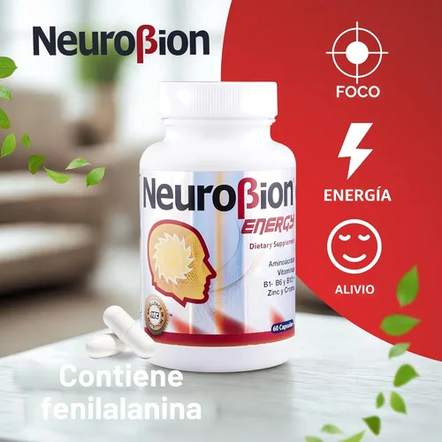 Vista 3 de 60 Cápsulas Neurobion Energy - Aminoácidos Vitamina B1 B2 B6 B12 - Aumenta la Alerta Mental y la Resistencia