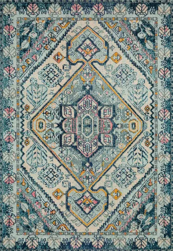 Vista 10 de Loloi II Nadia NN NN-02 aprox. Alfombra decorativa de cocina color marfil / blanco de 3 x 5, contemporánea, clásica, colorida Marfil / Fiesta.
