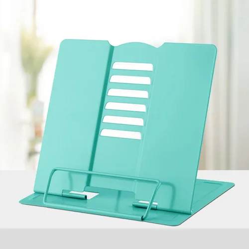 Vista 21 de Honagu Soporte de metal para libros de escritorio, soporte para libros para leer manos libres, soporte ajustable para documentos de libros