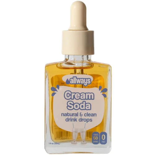Vista 10 de Allways Drops Potenciador de agua natural de cereza negra Sin azúcar, cero calorías, fruta de monje endulzada Botella de vidrio para hidratación