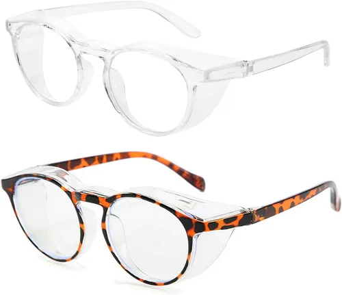 Vista 11 de Anteojos de seguridad que no se empañan, con protección UV400, lentes con bloqueo de luz azul para hombres y mujeres, anteojos transparentes