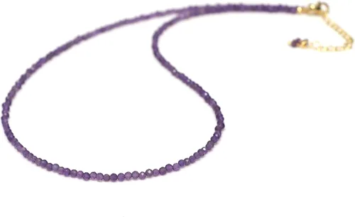 Vista 3 de Gargantilla con cuentas naturales, cuentas facetadas, collar de piedra natal, cristal curativo de energía, regalo para ella, joyería de plata de ley