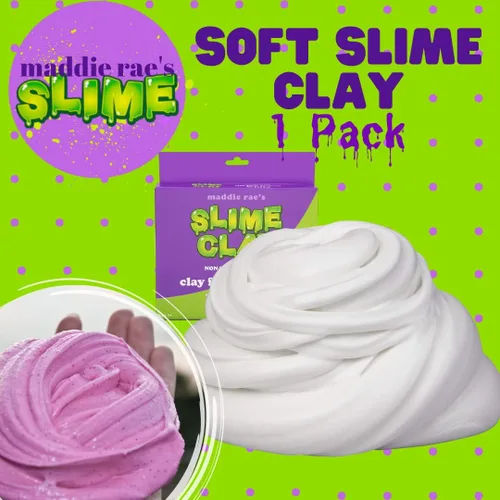 Vista 2 de Maddie Rae's Slime Clay White - Complemento de espuma suave no tóxica para textura cremosa de mantequilla, suministros de bricolaje, arcilla